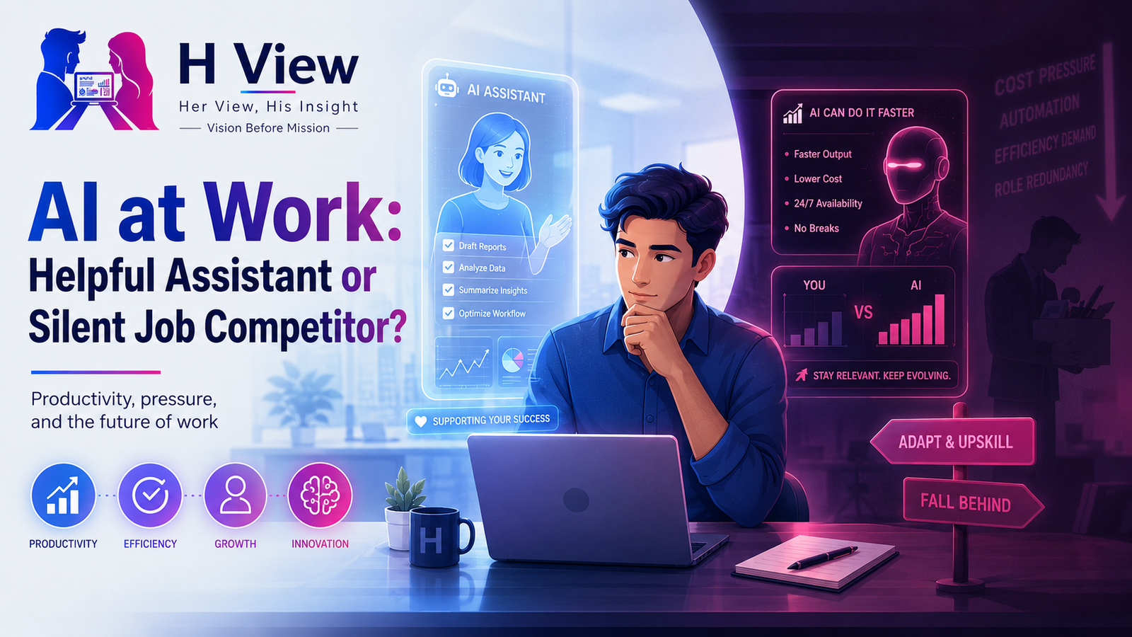 AI at Work: Helpful Assistant or Silent Job Competitor?