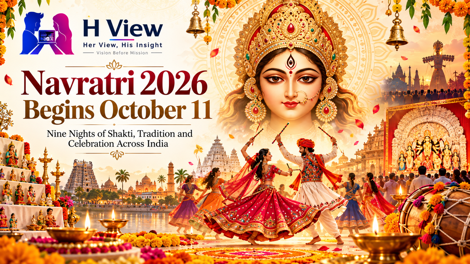 Navratri 2026 Begins October 11: Nine Nights of Shakti, Tradition, Fasting and Celebration Across India